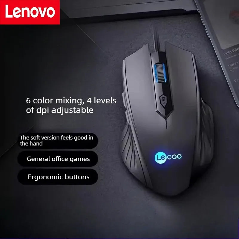 Lenovo Come Cool Wired Gaming 6-Button Mouse